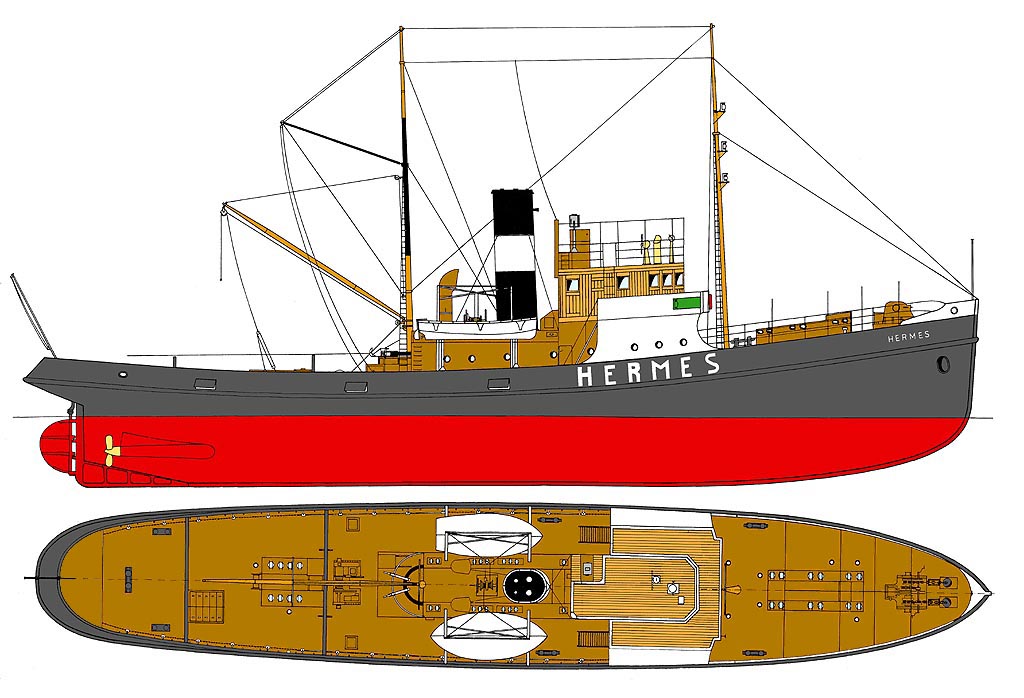 Hermes Steam tugboat plans download