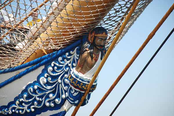 KRI Dewaruci's figurehead scale model plans