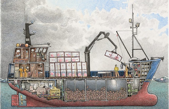  to reach his son! Tom Crestodina's amazing drawings - Free Ship Plans