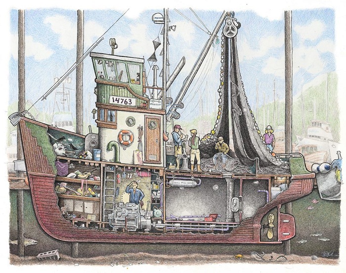 fishing boat drawings tom crestodina