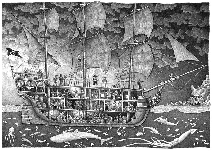 pirate ship drawing tom crestodina