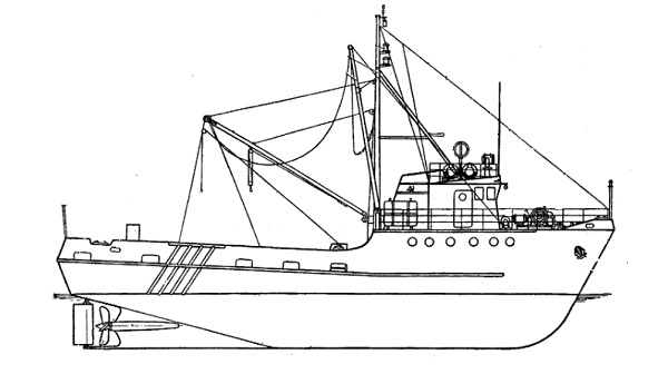 Full Size PLANS Shrimp Biloxi Fishing Boat Scale 1/2=1' Length 32” su –  Vintage Model Plans