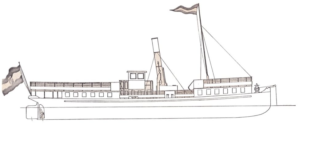 scale model ship plans for margitsziget danube river steam ferry budapest.