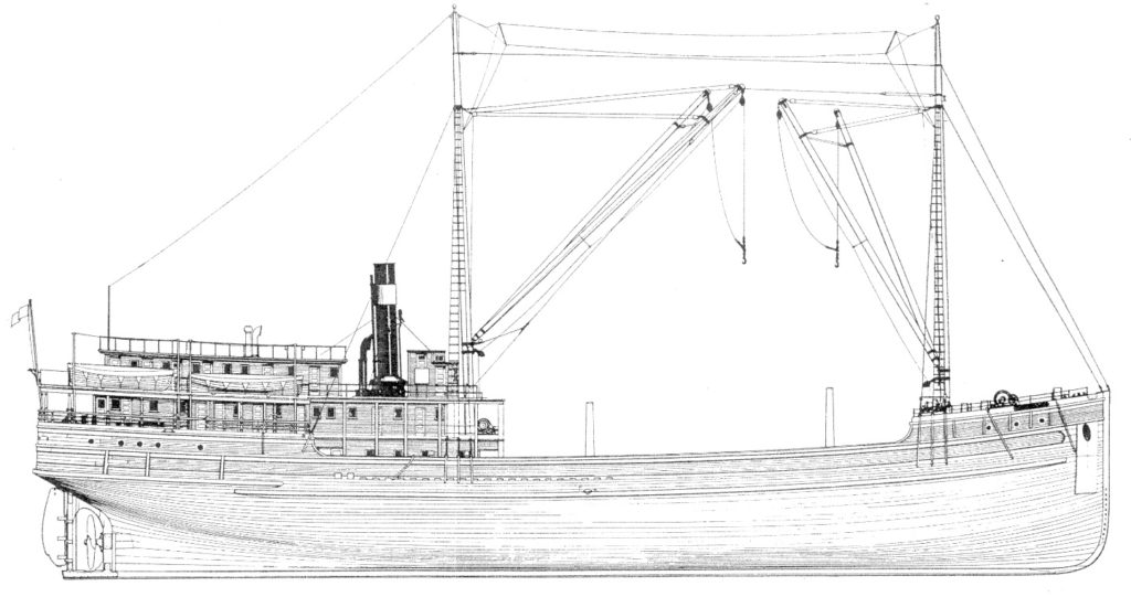 free model ship plans steam schooner wapama