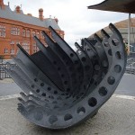 Brian Fell's memorial sculpture for merchant seamen cardiff bay