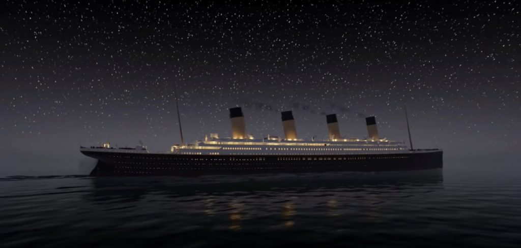 Watch Titanic sinking in real time 