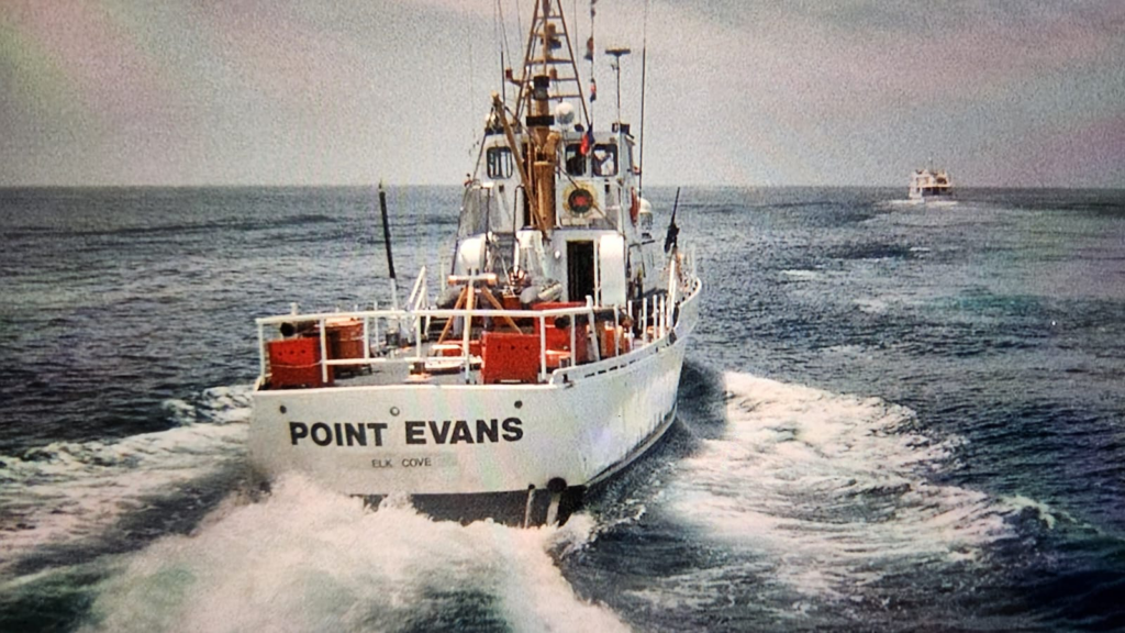 Uscg point evans is the coast guard boat on the movie overboard 1987